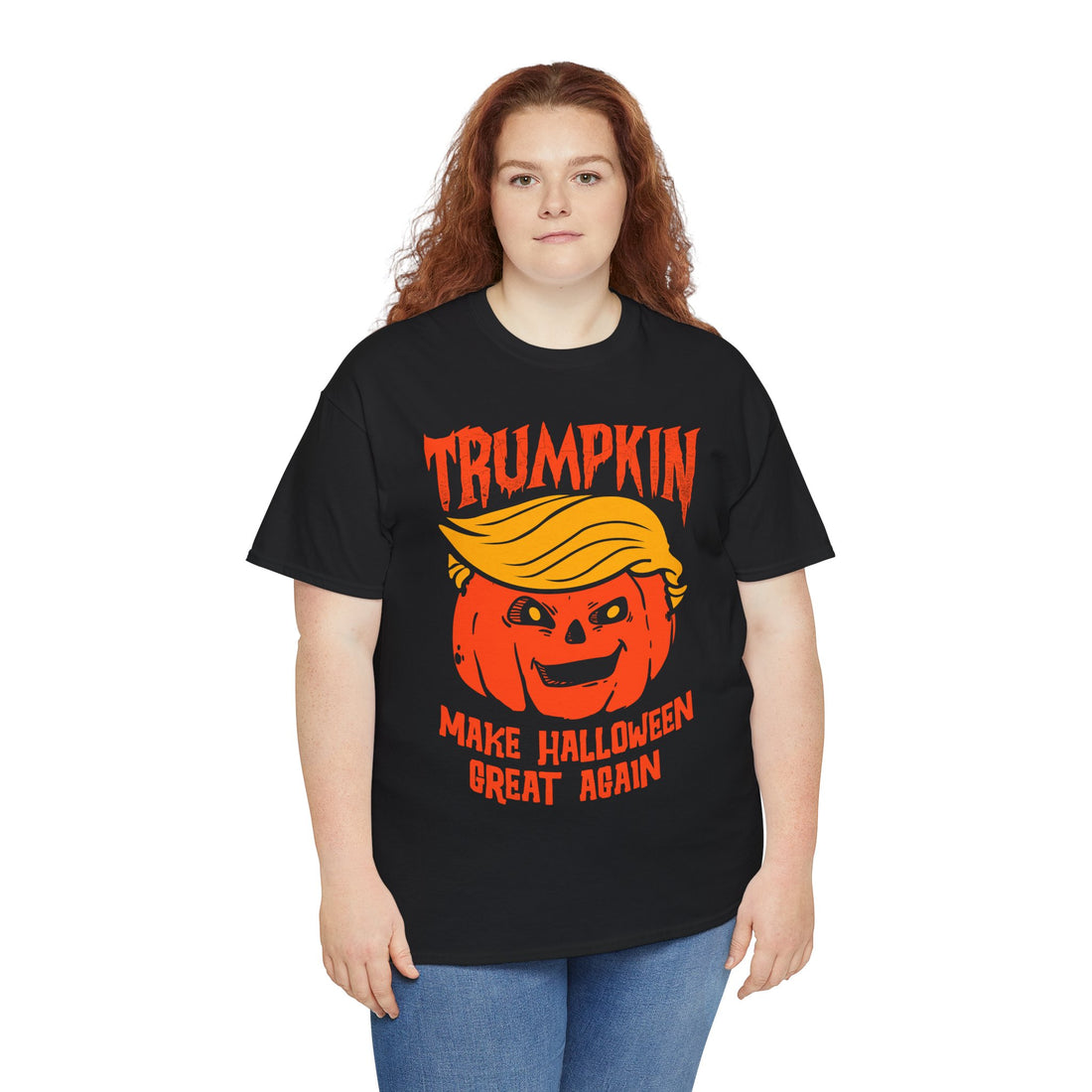 Trumpkin Trump Make Halloween Great Again Unisex Heavy Cotton Tee