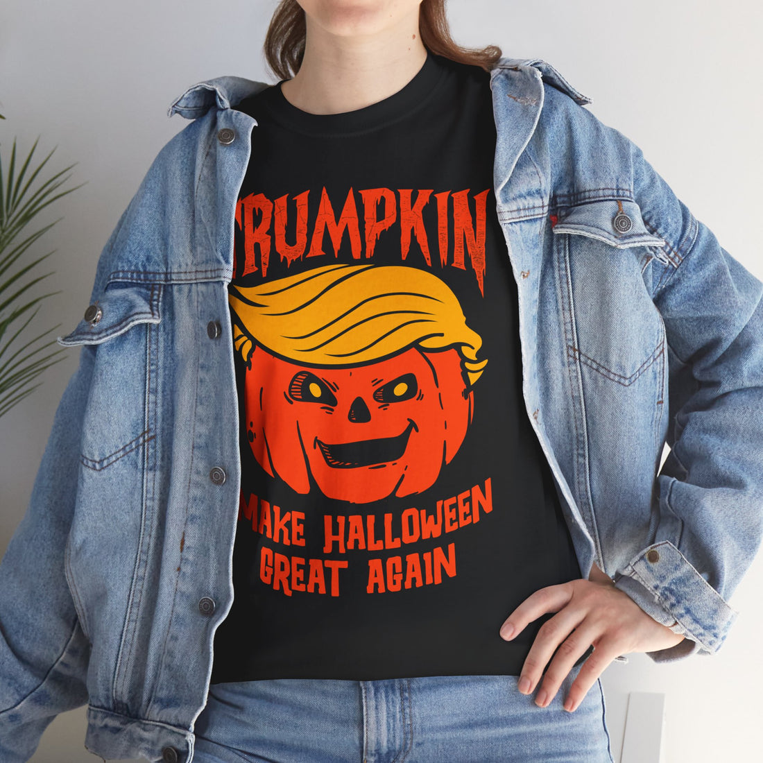 Trumpkin Trump Make Halloween Great Again Unisex Heavy Cotton Tee