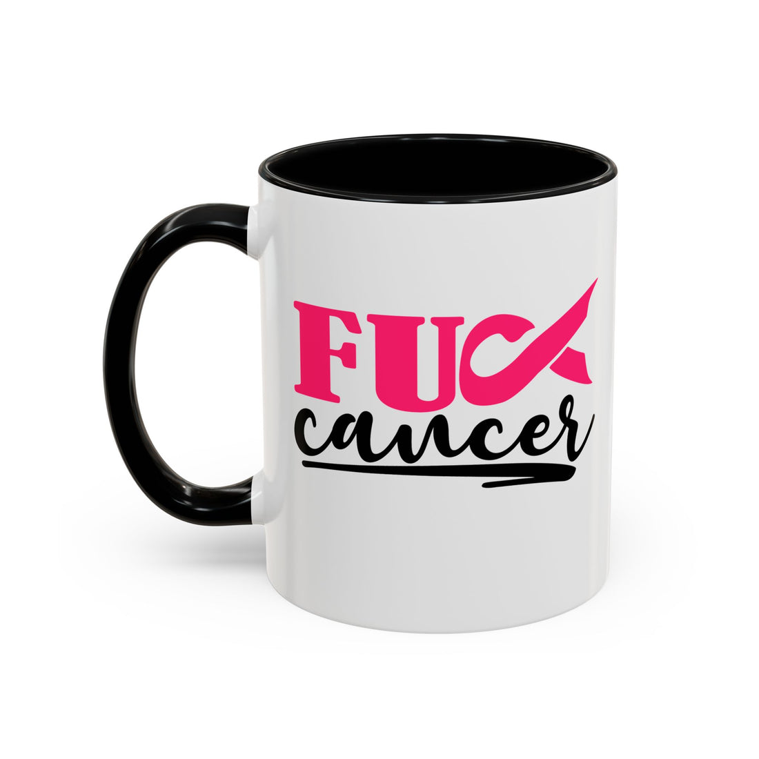 Fuck Cancer Accent Coffee Mug (11, 15oz)