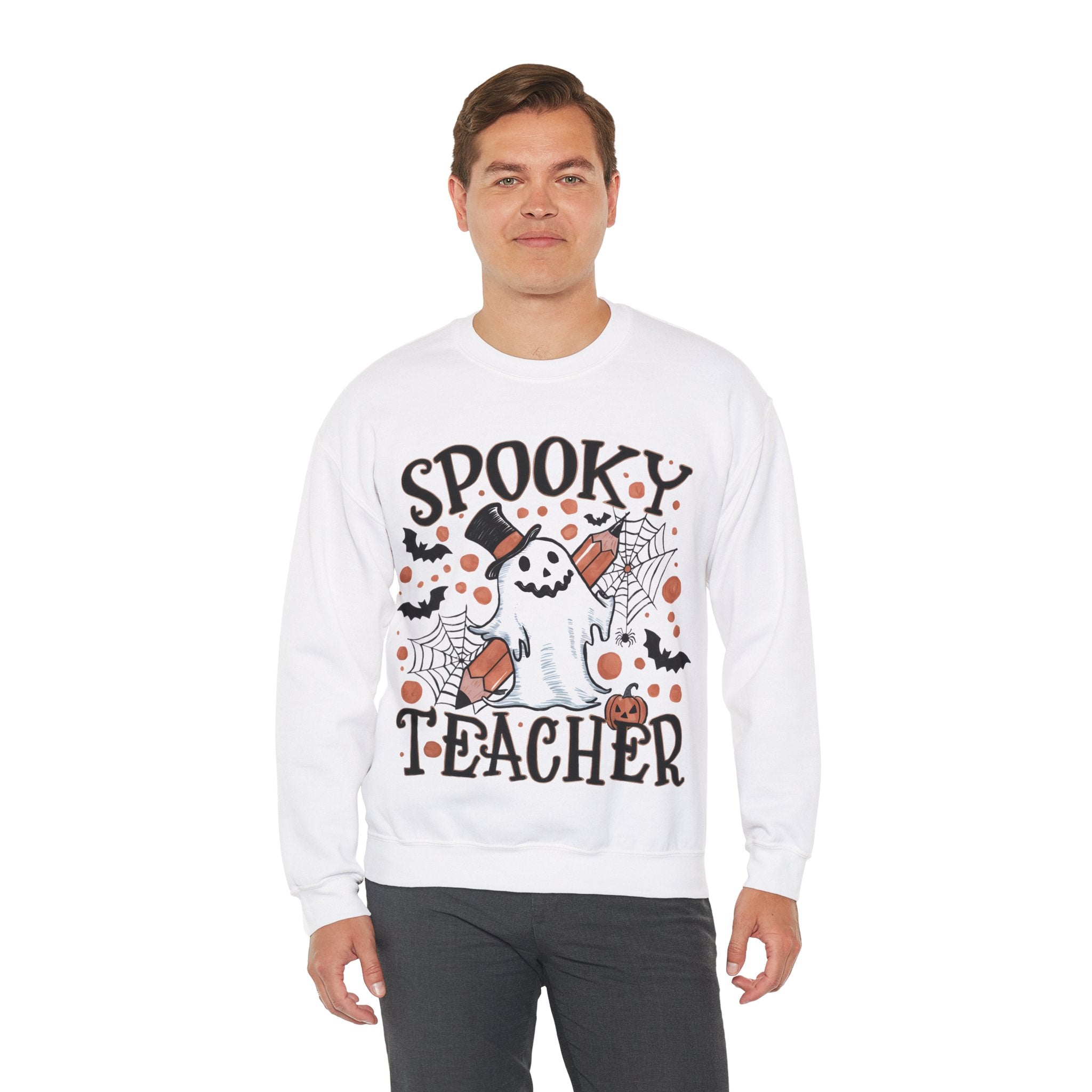 Spooky Teacher Halloween Unisex Heavy Blend™ Crewneck Sweatshirt