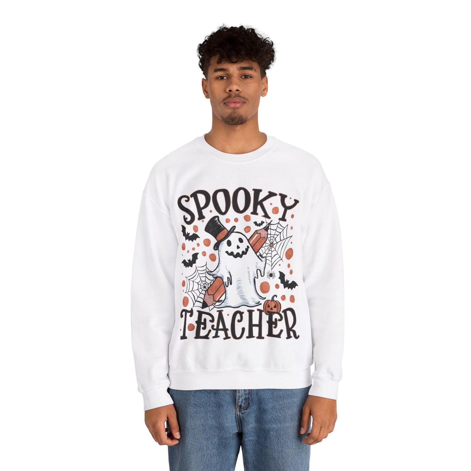 Spooky Teacher Halloween Unisex Heavy Blend™ Crewneck Sweatshirt